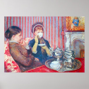 Mary Stevenson Cassatt-A kopp av tea Poster