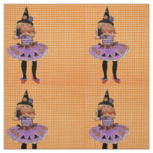 Mary the Halloween Witch Fabric Tyg