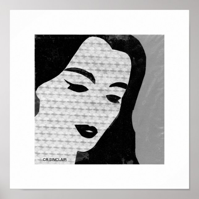 Mary the MODERN (grått) av CR SINCLAIR Poster (Framsidan)