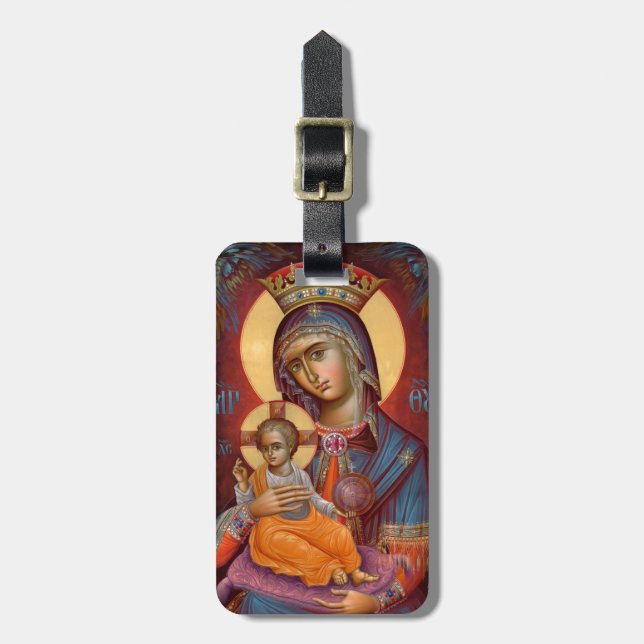 Mary - THEOTOKOS Bagagebricka (Vertikal Framsida)