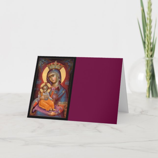 Mary - THEOTOKOS Helgkort (Framsida)
