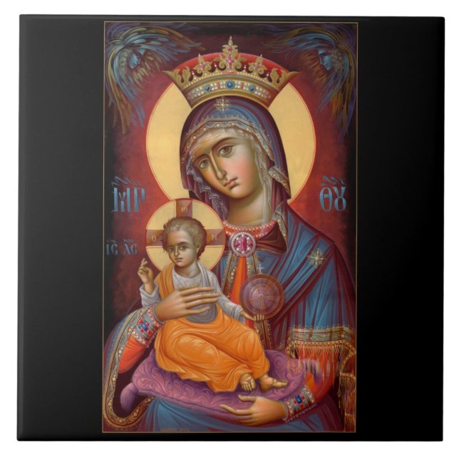 Mary - THEOTOKOS Kakelplatta (Framsidan)