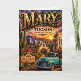 Mary Tucson Arizona Personlig Sydvästlig Kort