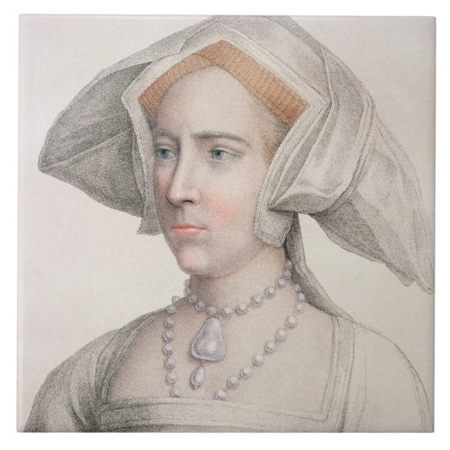 Mary Tudor (1516-58) som inristas av Francesco Kakelplatta (Framsidan)