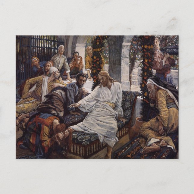 Mary Tvättar Jesus Feet Helg Vykort (Framsida)