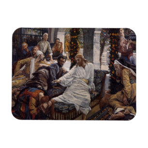 Mary Tvättar Jesus Feet Magnet