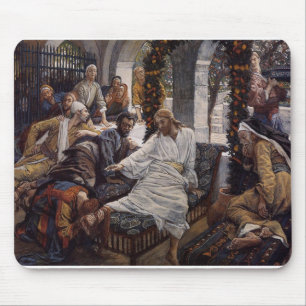 Mary Tvättar Jesus Feet Musmatta