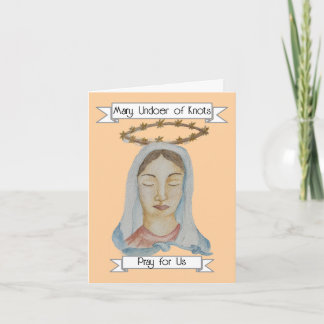 Mary, under Knots Prayer Card Anteckningskort