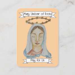 Mary, under Knots Prayer Card Visitkort