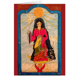 Mary Undoer av fnurror Hälsningskort