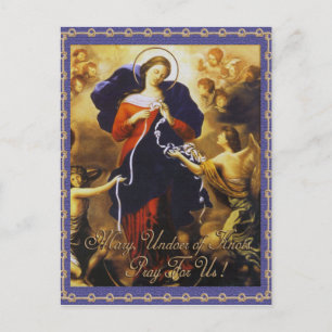 MARY, UNDOER FÖR KNOTS PRAY FÖR OSS VYKORT