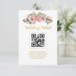 MARY Vattenfärgros Smaragdgrön QR-kod Tilläggskort