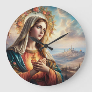 Mary Virgin Jesus Stor Klocka