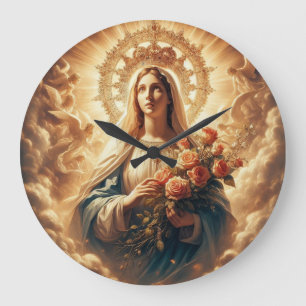 Mary Virgin Jesus Stor Klocka