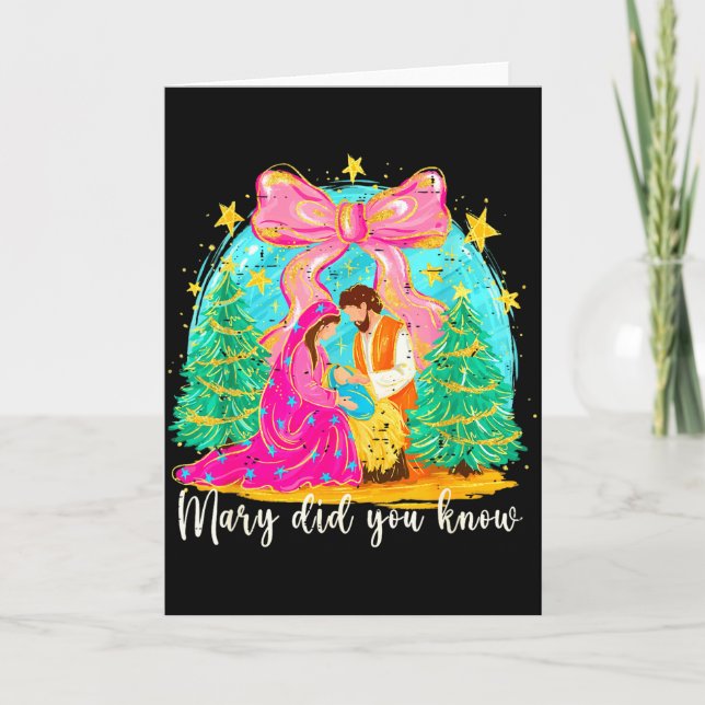 Mary Visste Du Kristallen Julkrubba Jul Jesus Kort (Framsida)