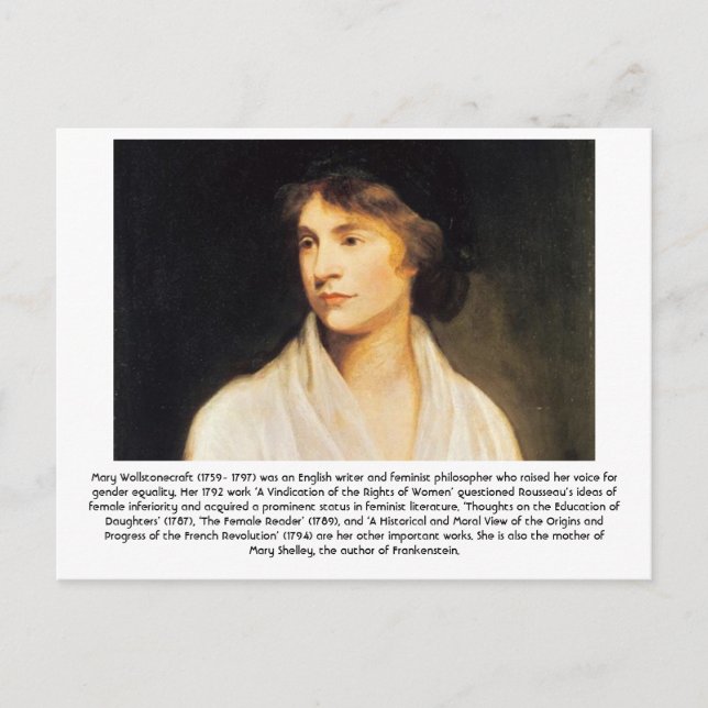 Mary Wollstonecraft - Feminist Vykort (Framsida)