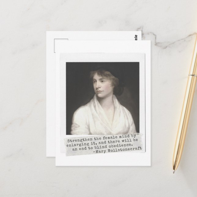 Mary Wollstonecraft Quote - Underbara kvinnor i hi Vykort (Fram/Back In Situ)