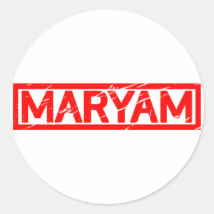 Maryam Frimärke Runt Klistermärke