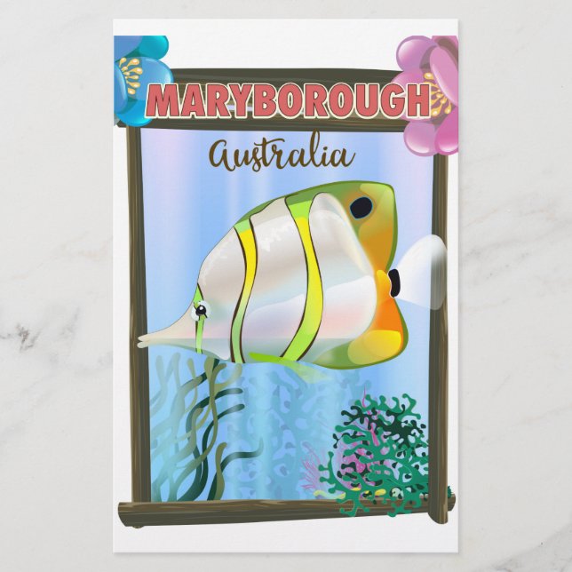 Maryborough Australien Tropisk reseposter Brevpapper (Framsida)