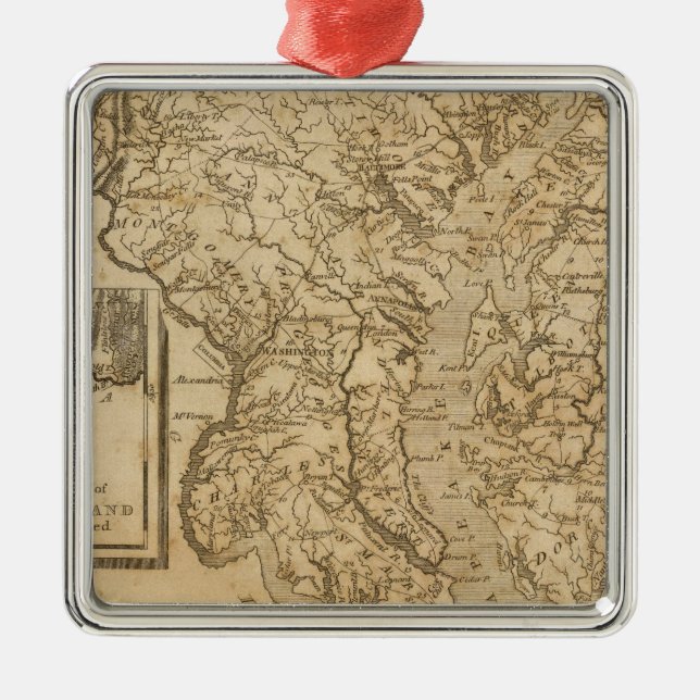 Maryland 3 julgransprydnad metall (Framsidan)
