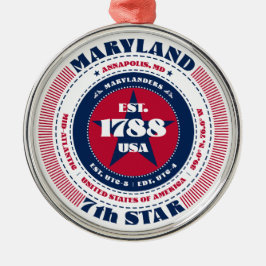 Maryland 7:e State-julprydnad Julgransprydnad Metall