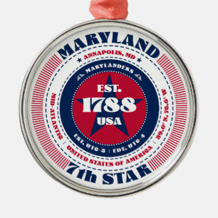 Maryland 7:e State-julprydnad Julgransprydnad Metall