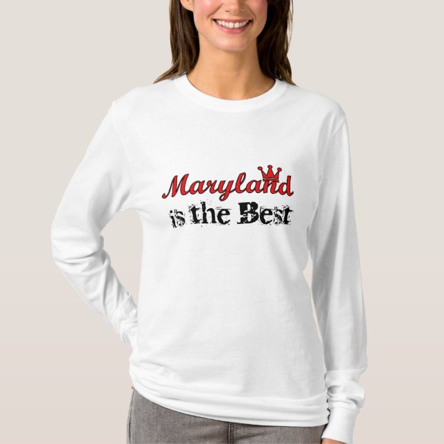 Maryland är den bäst Hoodyen Tröja (Framsida)