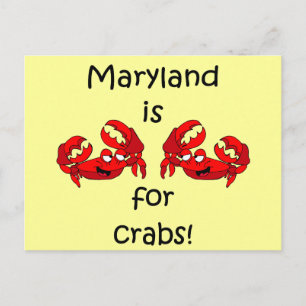 Maryland är till Crabs Vykort