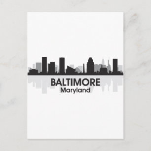 Maryland Baltimore Skyline Vykort