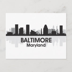 Maryland Baltimore Skyline Vykort
