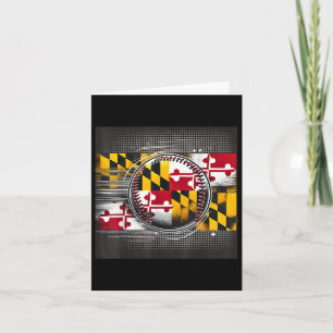 Maryland Baseball Player-design med Statlig flagga Kort