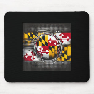 Maryland Baseball Player-design med Statlig flagga Musmatta