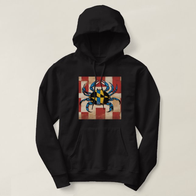 Maryland Blue Crab Hoodie (Design framsida)