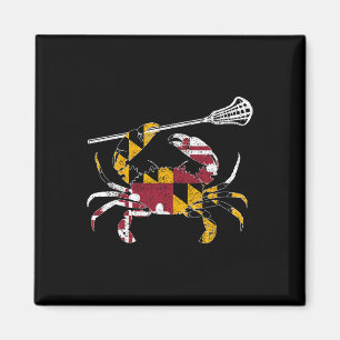 Maryland Blue Crab Lacrosse Älskare Flagga Mary Magnet
