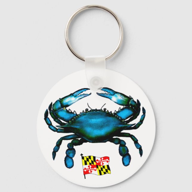 Maryland-Blue Crab Nyckelring (Framsida)