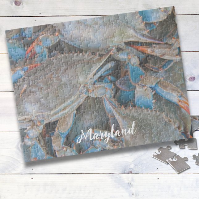 Maryland Blue Crab Personlig Puzzle Pussel (Maryland Blue Crab Puzzle...a fun relaxing good time, especially when on your vacation. Hang it!)