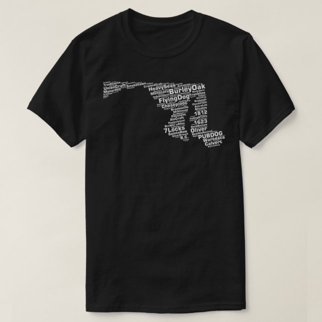 Maryland Breweries T Shirt (Design framsida)