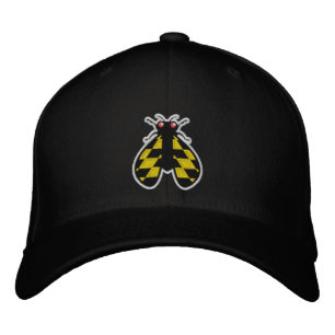Maryland Brood X Cicada Black Hat Broderad Keps