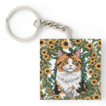 Maryland Calico Cat And Black Eyed Susan Flowers 2