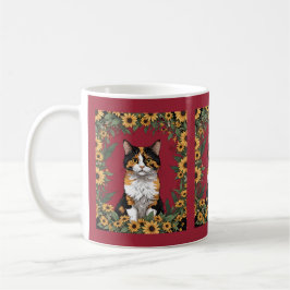 Maryland Calico Cat And Black Eyed Susan Flowers 4 Kaffemugg