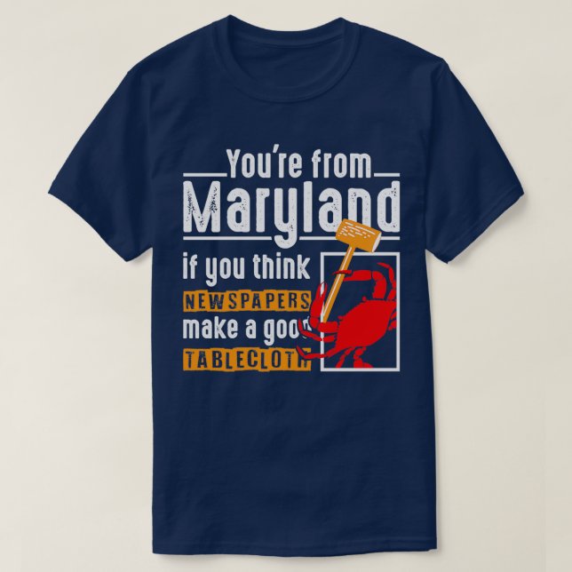 Maryland Chesapeake Bay Blue Crabs Classic TShirt T Shirt (Design framsida)