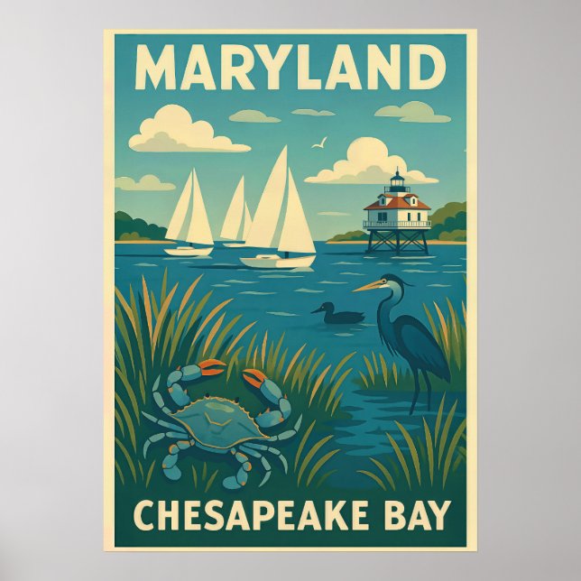 Maryland Chesapeake Bay V01 Poster (Framsidan)