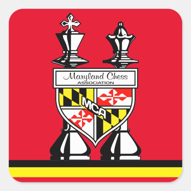 MARYLAND CHESS FYRKANTIGT KLISTERMÄRKE (Framsida)