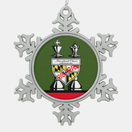MARYLAND CHESS SNÖFLINGA PEWTER JULGRANSPRYDNAD