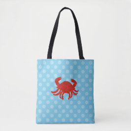 Maryland Crab Blue Polka Dots Hund Resväska  Tygkasse