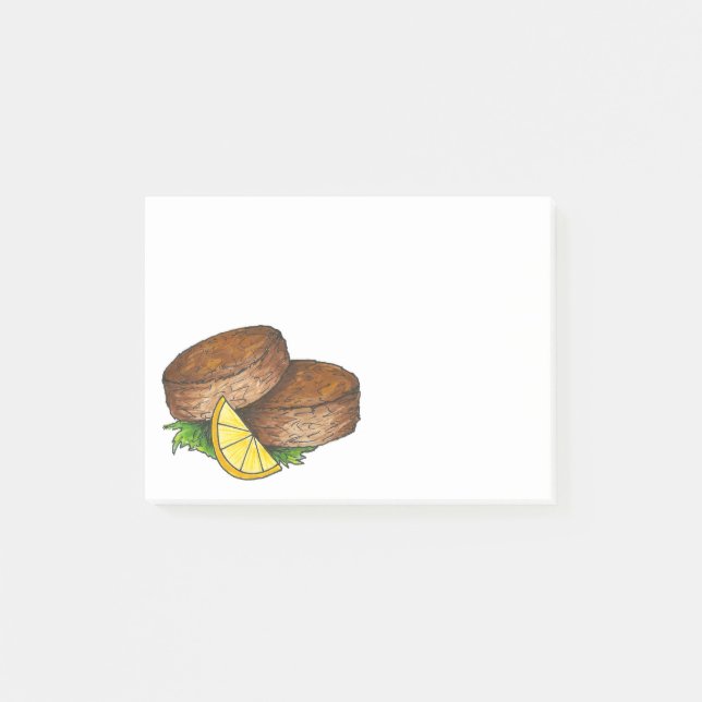 Maryland Crab Cake Cakes Crabtårta Post sitt Post-it Block (Framsida)