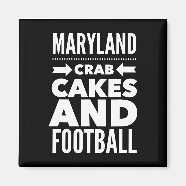 Maryland Crab Cakes Och Fotboll  Magnet (Framsidan)