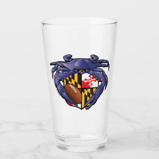 Maryland Crab Football Vapensköld Glass Glaskopp