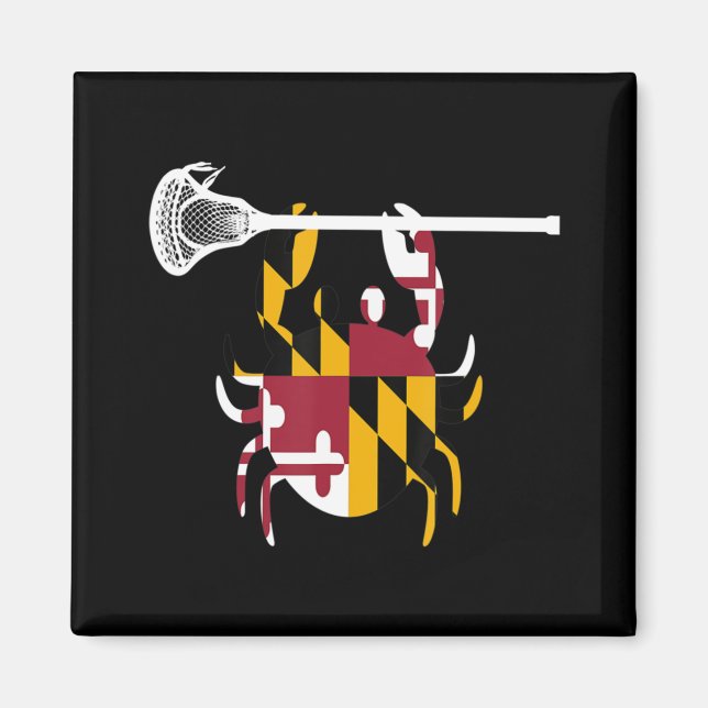 Maryland Crab Lacrosse Boys Stick LAX Sister Broth Magnet (Framsidan)