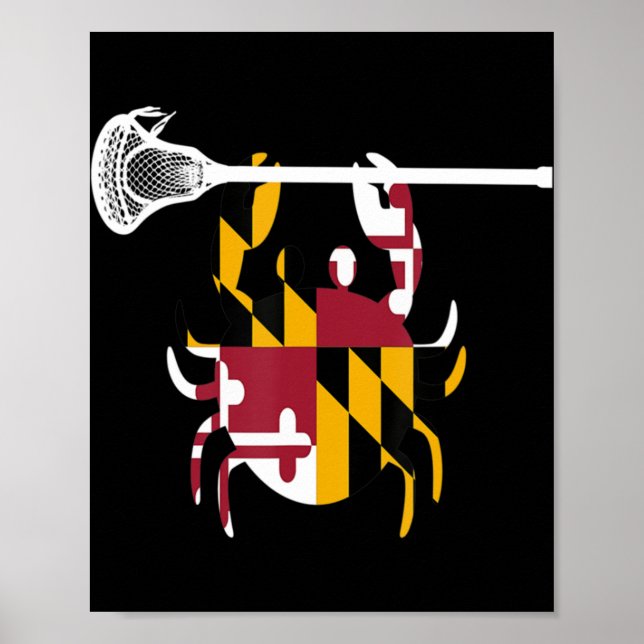 Maryland Crab Lacrosse Boys Stick LAX Sister Broth Poster (Framsidan)
